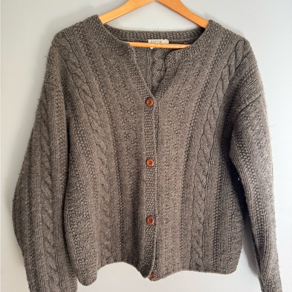 J. Crew Sweaters - 100% Wool Brown Cable Knit Sweater